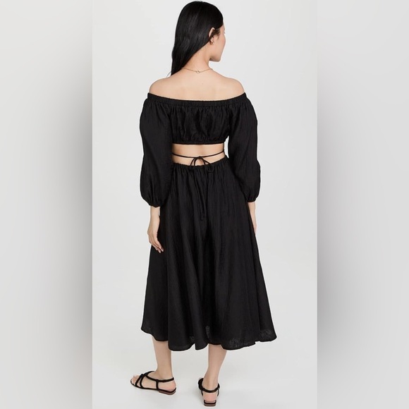 ASTR the Label Cassian Cutout Off The Shoulder Midi Dress Size Medium - Picture 4 of 13